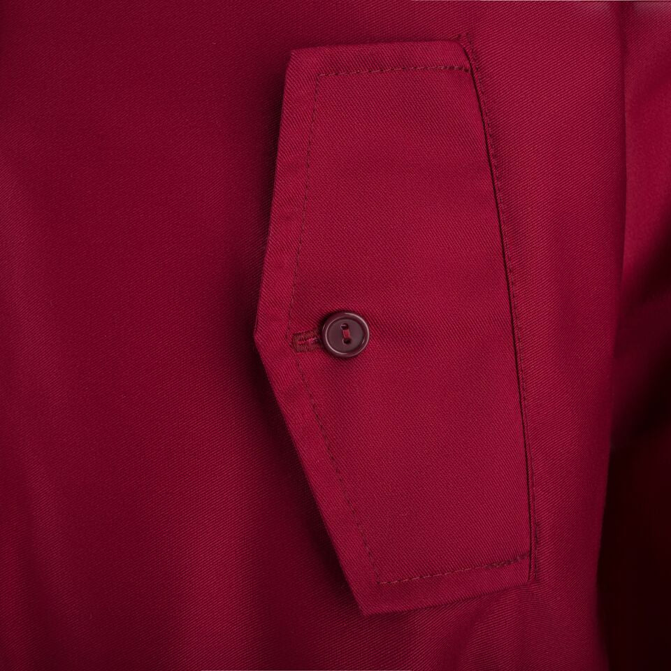 Mens Hooded Harrington Jacket - Burgundy - Image 4